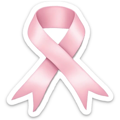 Light pastel Pink ribbon tied  sticker