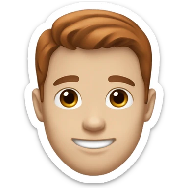 Brown hair, pale skin, man. University of Texas Longhorn clothes sticker