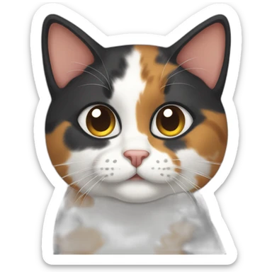Calico Cat Meowscles sticker