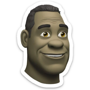 Shrek supportant le psg sticker