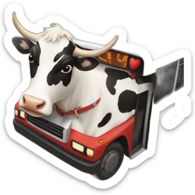 chickfila cow hit by a bus sticker