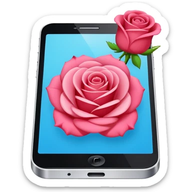 online booking icon (rose color) sticker
