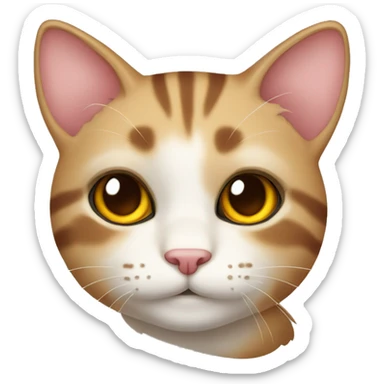 Cutie begue cat sticker
