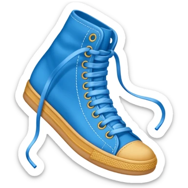 make an emoji of blue shoe laces only- they should be long and stringy sticker