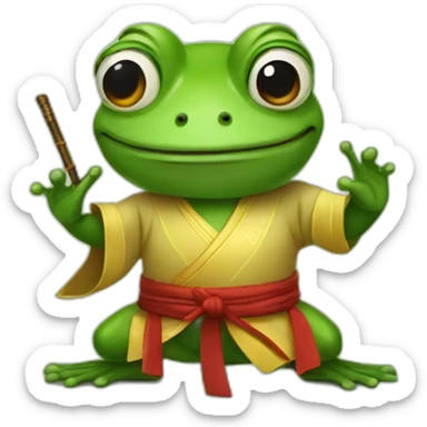 frog kung fu master sticker