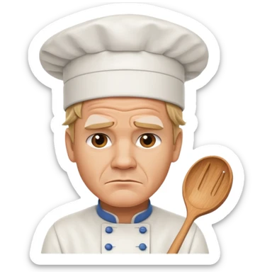 gordon ramsey with cook hat sticker