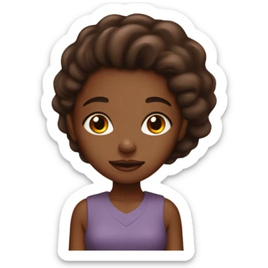 Brown girl with chocolate smudge on face sticker