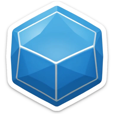 Centang biru segi 12 sticker