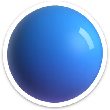 navy blue minimalist 3D sphere logo sticker