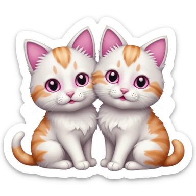 a cute cat couples sticker