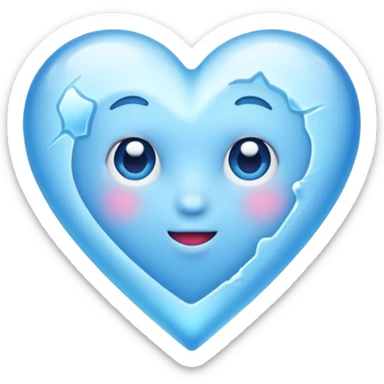 Cute Blue cold heart sticker