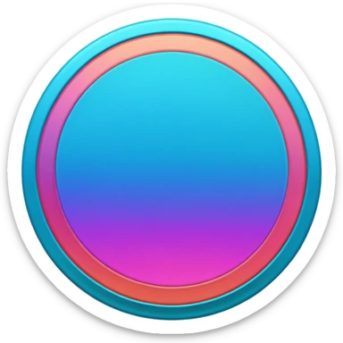 
coin color in in gradient of turquoise, blue, pink, purple, and coral metal texture
Rotate coin 90 degree  3d effect sticker
