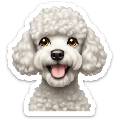 Dog poodle sticker