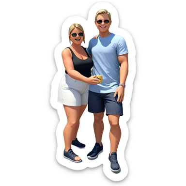 boys enjoying day outdoors sticker