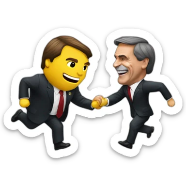 bolsonaro batendo no lula sticker