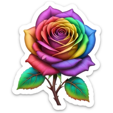 Take the withered rose that already exists in the iPhone emojis and make it rainbow keeping the dark tones withered sticker