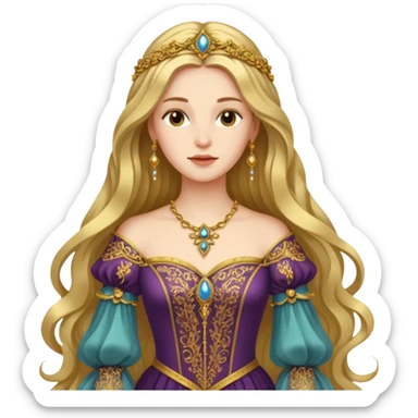  portrait of a Renaissance woman sticker