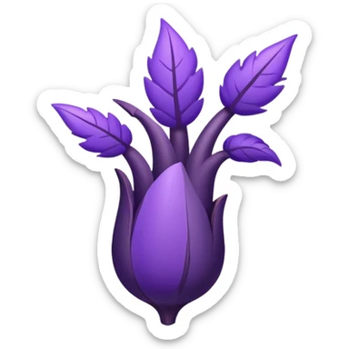 UBE root, simplified and bold, clean lines, looks like a brand logo sticker