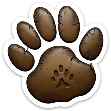 animal paw print sticker