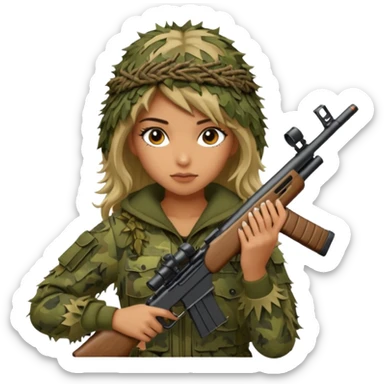 Sexy Girl sniper sticker