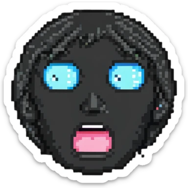 shocked and confused face sticker