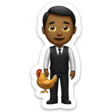 Un noir avec du poulet sticker