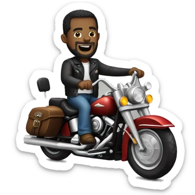 Man riding a harley sticker