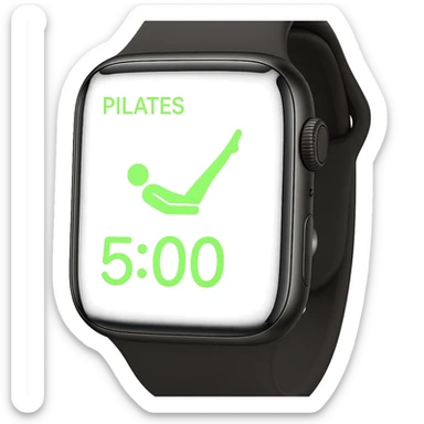 smartwatch con modalità attiva di pilates che segna 5 ore di pilates, REALISTICA 4K sticker