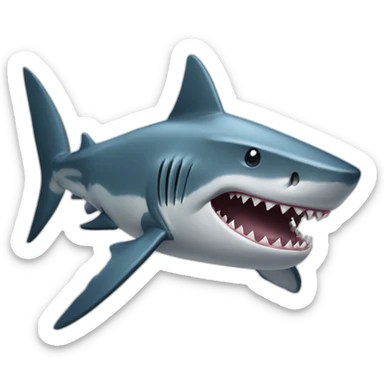 shark with an overbite sticker
