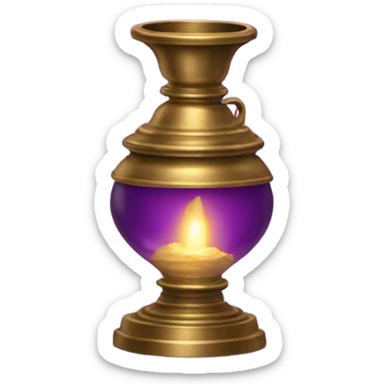genie coming out of the lamp purple sticker