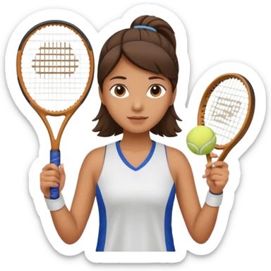 Niña raqueta tenis sticker