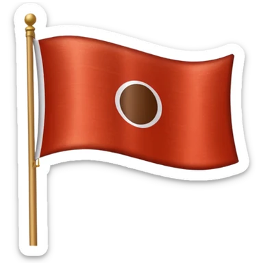 Indonesian flag but poop in mid sticker