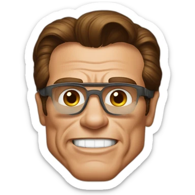 arnold schwarzenegger with a gremlins sticker