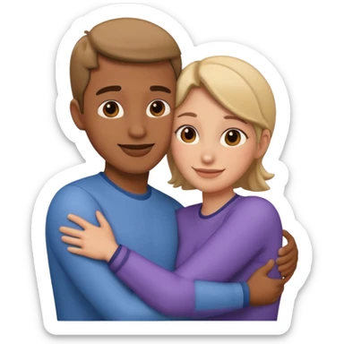 hugging love sticker