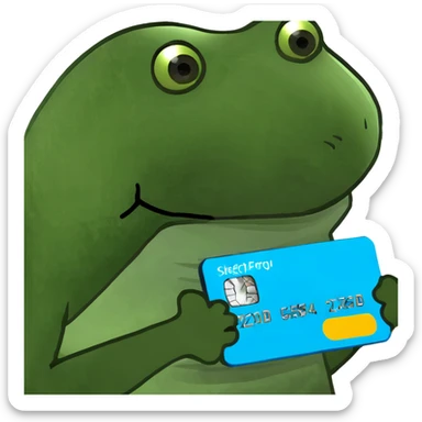 Light blue credit card sticker