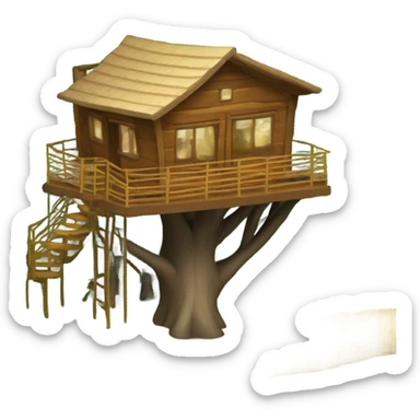 Luxury treehouse hotel in the woods in costs rica sticker