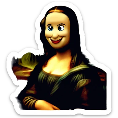 sci-fi mona lisa sticker