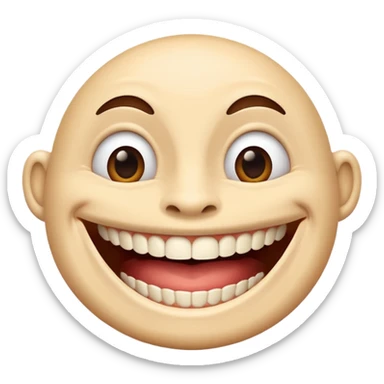 Human with an Giant mouth sticker