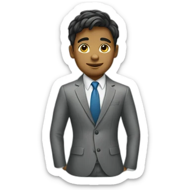 A boy who is trying to become great as a businessman  sticker