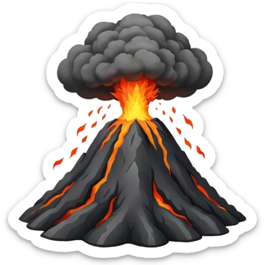 volcano sticker