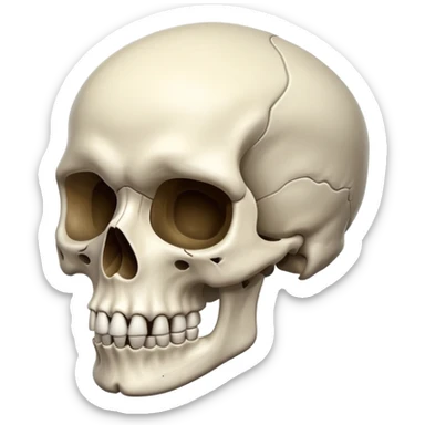Create a skull ☠️ but without the crossbones sticker