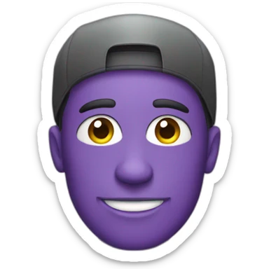 purple face car mechanic sticker