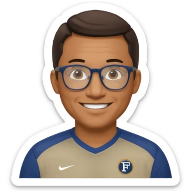 ferguson football coach, glasses sticker