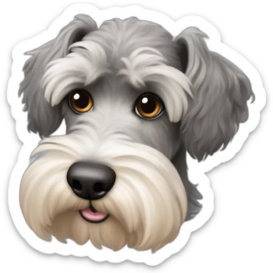 Schnauzer y un poodle que estén juntos sticker