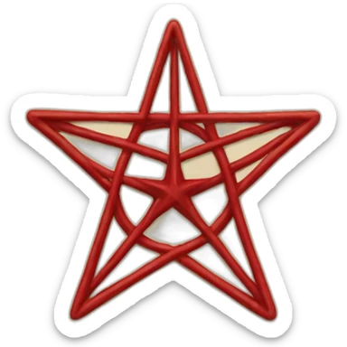 red pentacle sticker