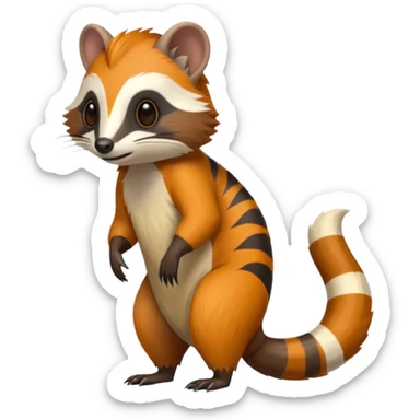 Cacomistl-Tamarin-Anteater-Civet-Numbat-hybrid (full body) sticker