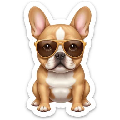 French Bulldog with sunglasses  sticker