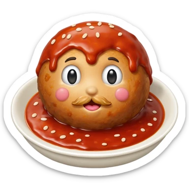 meatball restaurant sticker