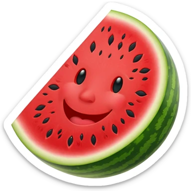 watermelon smile hAlf slice sticker