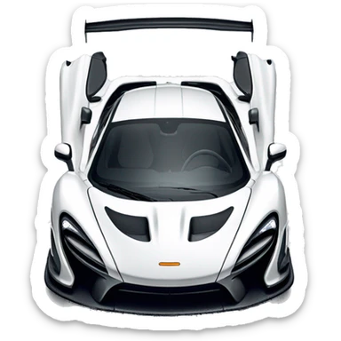 mclaren senna in white  sticker